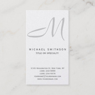 Stilvolle Script Monogram Simple Business Card Visitenkarte