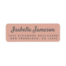 Stilvolle Script Name Dusty Pink Rücksendeadresse