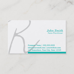 Stilvolle Script Nurse Practitioner Business Card Visitenkarte