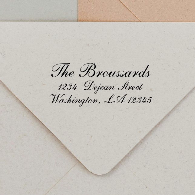 Stilvolle Script-Personalisierte Rücksendeadresse Permastempel (Von Creator hochgeladen)