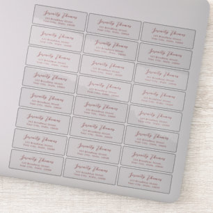 Stilvolle Script-transparente Rücksendeadresse Aufkleber