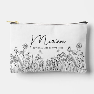 Stilvolle Script Trendy Floral Cosmetic Bag Zubehörtasche