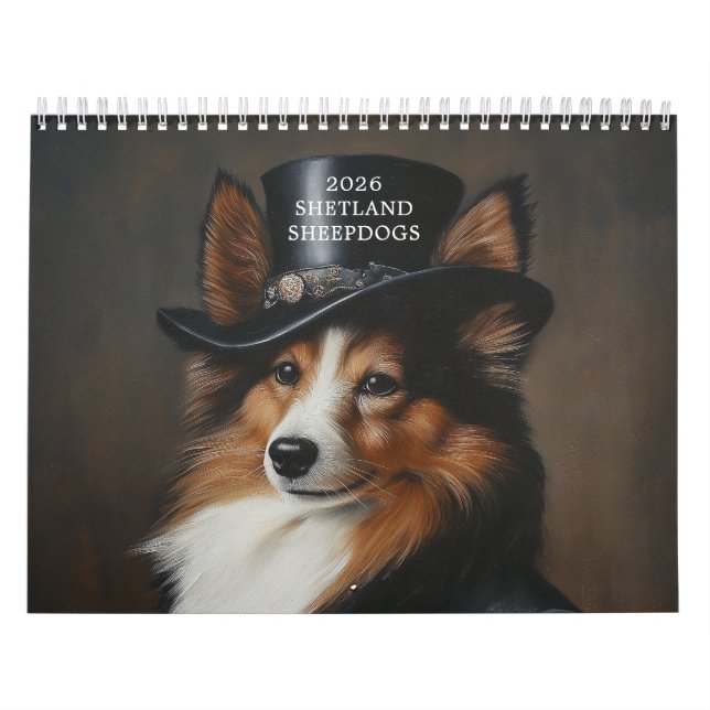 Stilvolle Shetland Sheepdogs | Sheltie Kalender (Titelbild)
