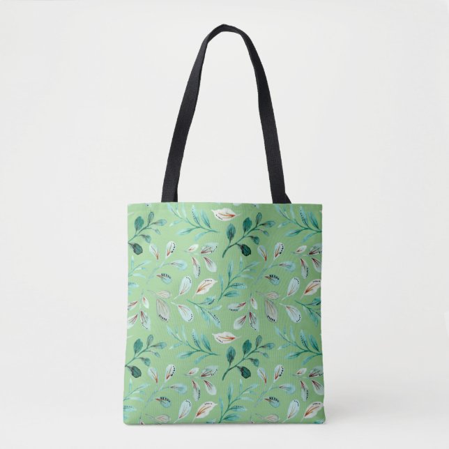 Stilvolle Shopper floral Shades of Green Tote Bag (Vorderseite)