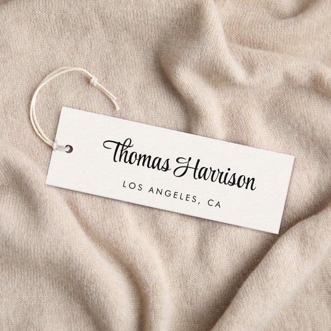 Stilvolle Signature Script Cream Hang Tag (Empower your name in our signature script as your logo and brand identity)