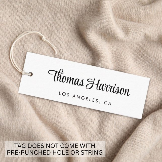 Stilvolle Signature Script Hang Tag (Empower your name in our signature script as your logo and brand identity)