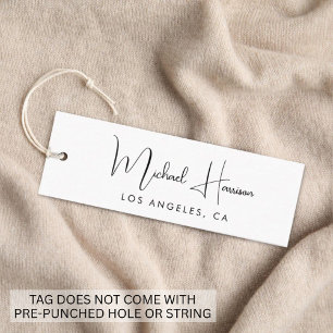 Stilvolle Signature Script Hang Tag