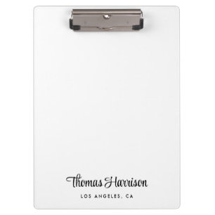 Stilvolle Signature-Script-Monogramm Klemmbrett