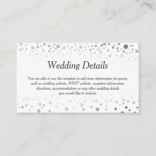 Stilvolle Silver Confetti Dots - Details zur Hochz Begleitkarte