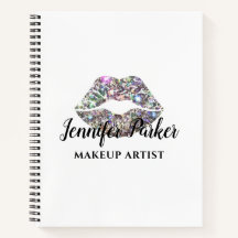 Stilvolle Silver Glitzer Makeup Artist Business