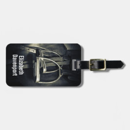 Stilvolle Silver Stirrups auf English Riding Saddl Gepäckanhänger