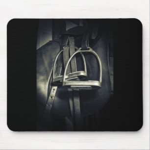 Stilvolle Silver Stirrups auf English Riding Saddl Mousepad