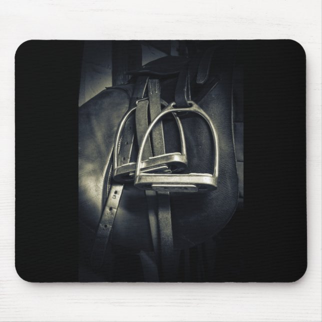 Stilvolle Silver Stirrups auf English Riding Saddl Mousepad (Vorne)