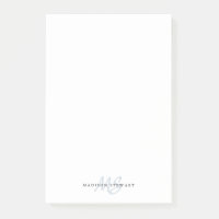 Stilvolle Silvery Gray Pinsel Script Monogram Nied