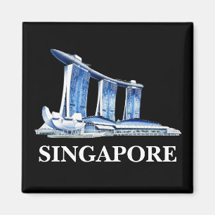 Stilvolle Singapore Travel Magnet