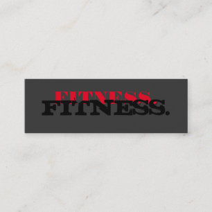 Stilvolle Skinny Schlicht Gray Fitness Business Ca Mini Visitenkarte
