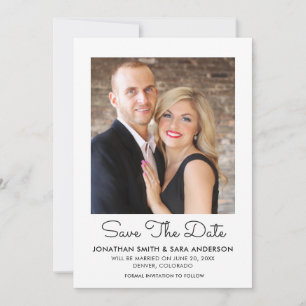 Stilvolle Skript-Minimal-Save-The-Date-Foto Save The Date