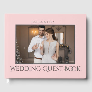 Stilvolle Skripte, dunkelgrau und Gold FOTO Gästebuch