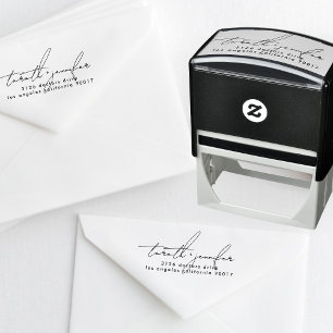 Stilvolle Skripte Moderne Individuelle Name Hochze Permastempel