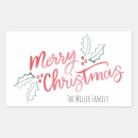 Stilvolle Slant Watercolor Frohe Weihnachten