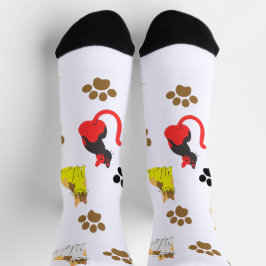 Stilvolle Socken-Katzen Socken