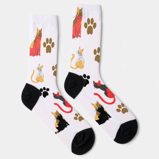 Stilvolle Socken-Katzen Socken