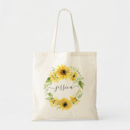 Stilvolle Sonnenblumengarten Tote Bag Tragetasche