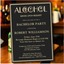 Stilvolle Spaß Black & Gold Bachelor Party