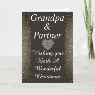 Stilvolle spezielle Weihnachtskarte für Opa & Part Feiertagskarte