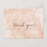 Stilvolle Spitzen-Rose Old Paper Wedding Danke