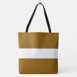 Stilvolle Sporty Wide Golden Brown weiße Streifen