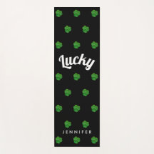 Stilvolle St. Patricks Day Black Green Lucky Clove