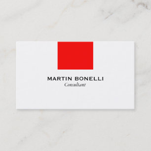 Stilvolle Standard Business Card für White Red Str Visitenkarte