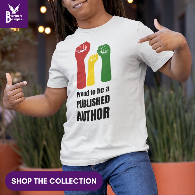 Stilvolle STARKE BLACK AUTHOR T-Shirt (Wear this stylish Proud to be a Published Author to celebrate Black Authors Day)