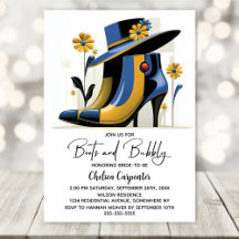 Stilvolle Stiefel und sprudelnde Brautparty