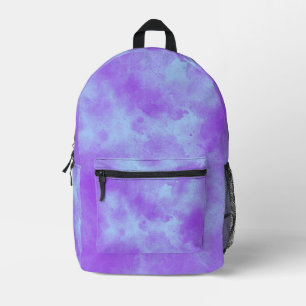 Stilvolle Storm Cloud Effekt Muster Blau lila Bedruckter Rucksack
