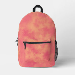 Stilvolle Storm Cloud-Effekt-Muster Peach Bedruckter Rucksack