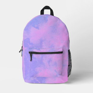 Stilvolle Storm Cloud-Effekt-Muster Pink & Lila Bedruckter Rucksack