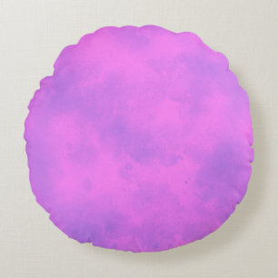 Stilvolle Storm Cloud-Effekt Muster rosa lila Rundes Kissen