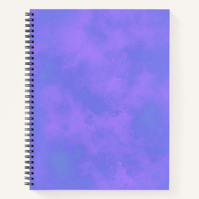 Stilvolle Storm-Wolke-Effekt-Muster blau Notizbuch (Vorderseite)