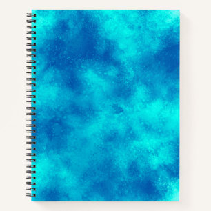 Stilvolle Storm-Wolke-Effekt-Muster blau Notizbuch