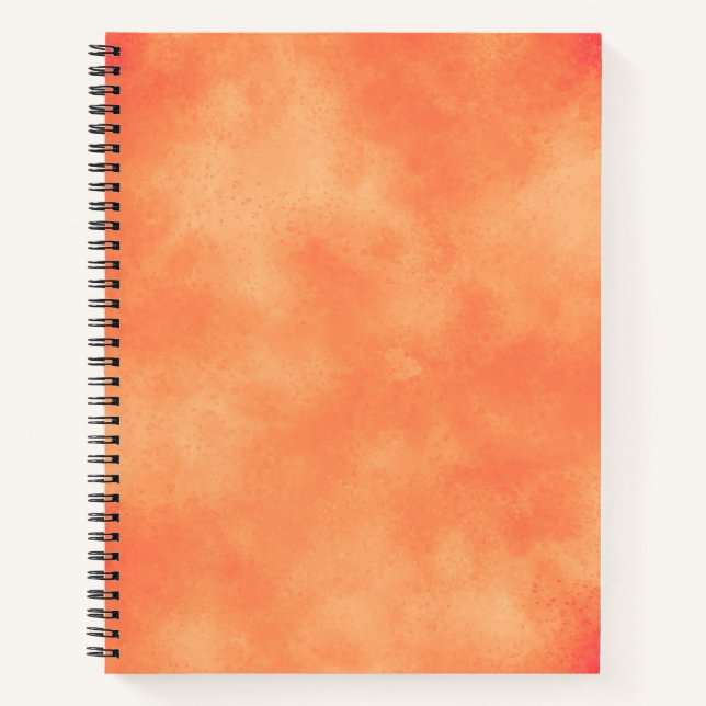 Stilvolle Storm-Wolke-Effekt-Muster orange Notizbuch (Vorderseite)