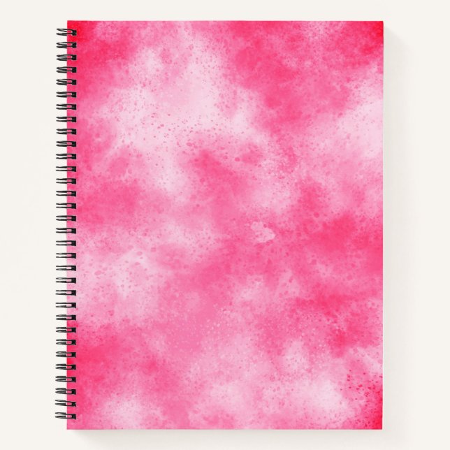 Stilvolle Storm-Wolke-Effekt-Muster pink Notizbuch (Vorderseite)
