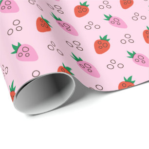 Stilvolle Strawberry Muster Wrapping Paper Roll Geschenkpapier