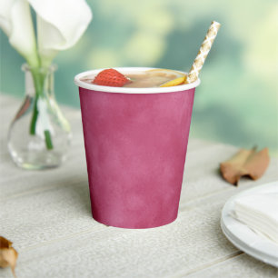 Stilvolle Sturmwolke-Effekt Burgundy Blush Pappbecher