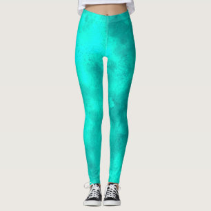 Stilvolle Sturmwolke-Effekt Grün Leggings