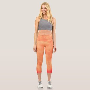 Stilvolle Sturmwolke-Effekt Tropisch Capri Leggings