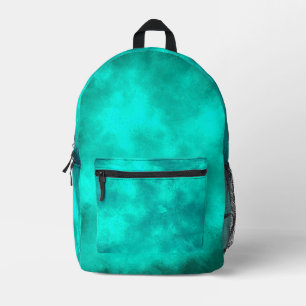 Stilvolle Sturmwolke-Muster Smaragdgrün Bedruckter Rucksack