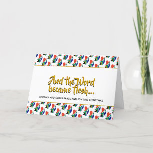 Stilvolle SÜDAFRIKA-Worte werden zu Fleisch-CHRIST Feiertagskarte