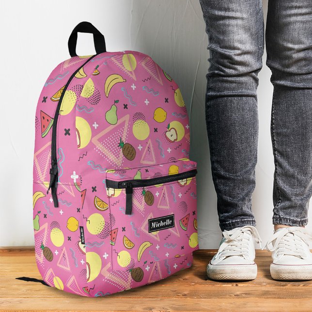Stilvolle Summer Fruit Watermelon School Pink Bedruckter Rucksack (Stylish Summer Fruit Watermelon School Pink Printed Backpack
)
